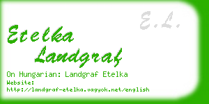 etelka landgraf business card